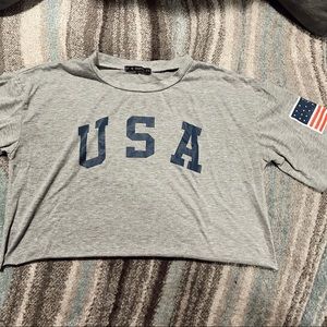 USA cropped tee